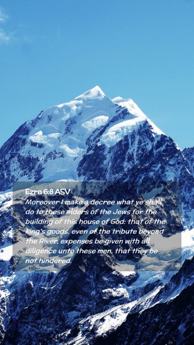 Picture 02 - Ezra 6:8 ASV Mobile Phone Wallpaper - Moreover I make a decree what ye shall do to - Mobile Bible Verse Wallpaper