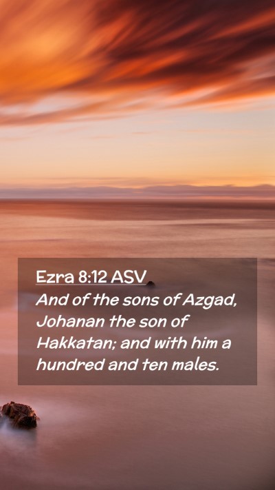 Picture 02 - Ezra 8:12 ASV Mobile Phone Wallpaper - And of the sons of Azgad, Johanan the son of - Mobile Bible Verse Wallpaper