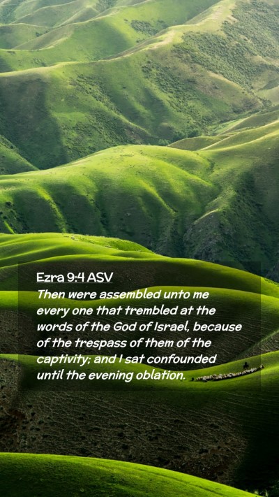 Picture 02 - Ezra 9:4 ASV Mobile Phone Wallpaper - Then were assembled unto me every one that - Mobile Bible Verse Wallpaper
