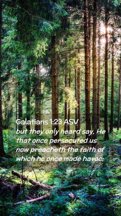 Picture 02 - Galatians 1:23 ASV Mobile Phone Wallpaper - but they only heard say, He that once persecuted - Mobile Bible Verse Wallpaper