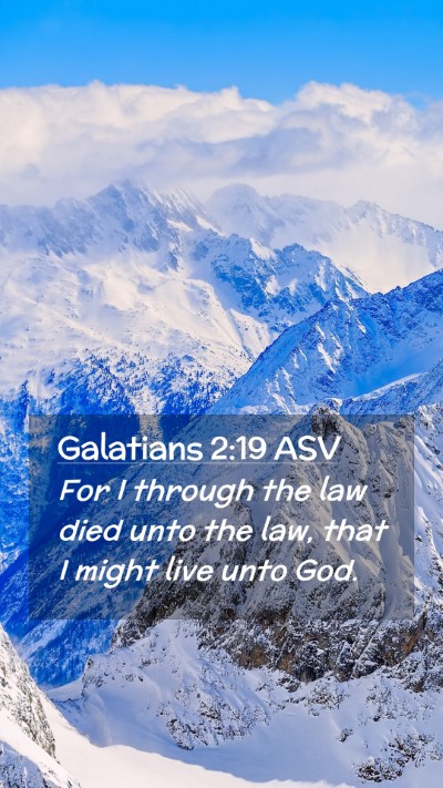 Picture 02 - Galatians 2:19 ASV Mobile Phone Wallpaper - For I through the law died unto the law, that I - Mobile Bible Verse Wallpaper