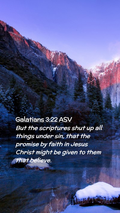 Picture 02 - Galatians 3:22 ASV Mobile Phone Wallpaper - But the scriptures shut up all things under sin, - Mobile Bible Verse Wallpaper