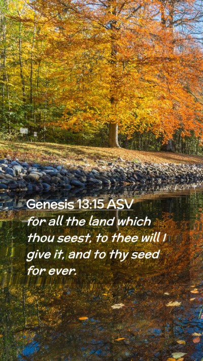 Picture 02 - Genesis 13:15 ASV Mobile Phone Wallpaper - for all the land which thou seest, to thee will I - Mobile Bible Verse Wallpaper