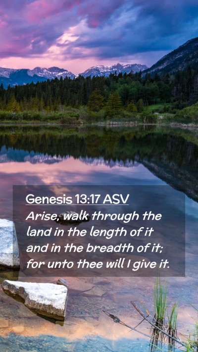 Picture 02 - Genesis 13:17 ASV Mobile Phone Wallpaper - Arise, walk through the land in the length of it - Mobile Bible Verse Wallpaper