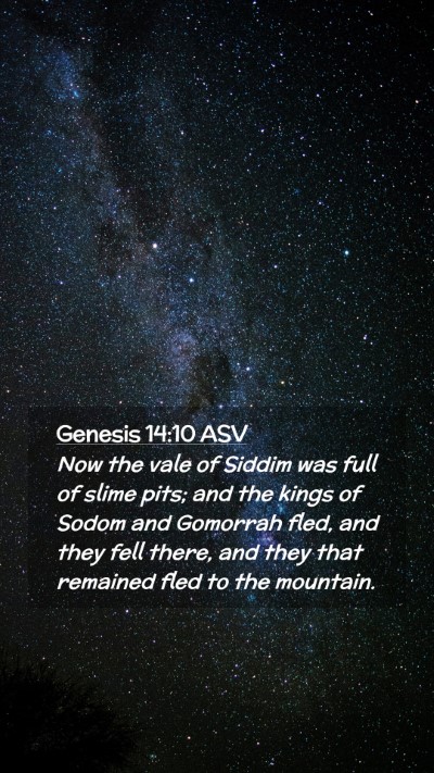 Picture 02 - Genesis 14:10 ASV Mobile Phone Wallpaper - Now the vale of Siddim was full of slime pits; - Mobile Bible Verse Wallpaper