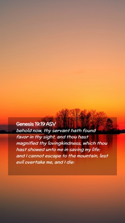 Picture 02 - Genesis 19:19 ASV Mobile Phone Wallpaper - behold now, thy servant hath found favor in thy - Mobile Bible Verse Wallpaper