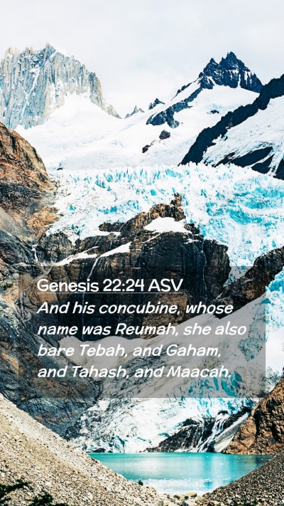 Picture 02 - Genesis 22:24 ASV Mobile Phone Wallpaper - And his concubine, whose name was Reumah, she - Mobile Bible Verse Wallpaper