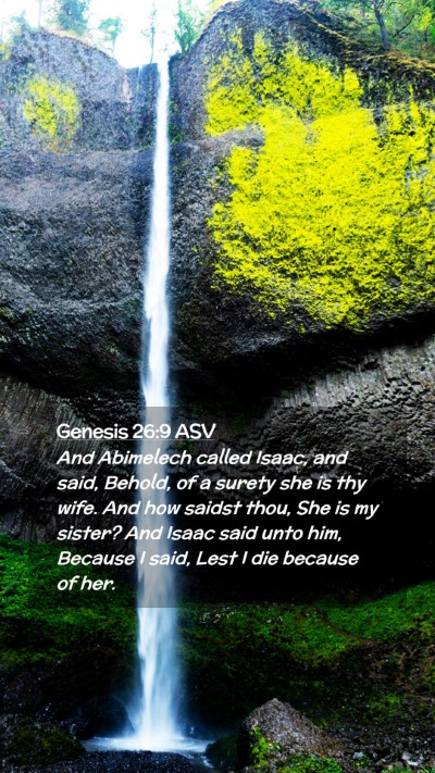 Picture 02 - Genesis 26:9 ASV Mobile Phone Wallpaper - And Abimelech called Isaac, and said, Behold, of - Mobile Bible Verse Wallpaper