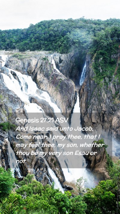 Picture 02 - Genesis 27:21 ASV Mobile Phone Wallpaper - And Isaac said unto Jacob, Come near, I pray - Mobile Bible Verse Wallpaper