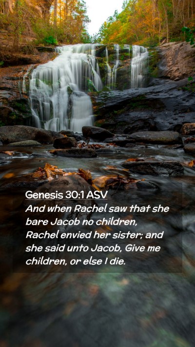 Picture 02 - Genesis 30:1 ASV Mobile Phone Wallpaper - And when Rachel saw that she bare Jacob no - Mobile Bible Verse Wallpaper