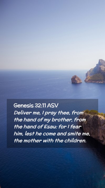 Picture 02 - Genesis 32:11 ASV Mobile Phone Wallpaper - Deliver me, I pray thee, from the hand of my - Mobile Bible Verse Wallpaper