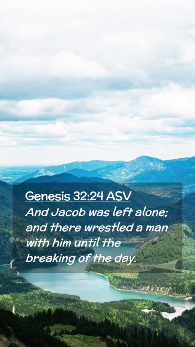 Picture 02 - Genesis 32:24 ASV Mobile Phone Wallpaper - And Jacob was left alone; and there wrestled a - Mobile Bible Verse Wallpaper