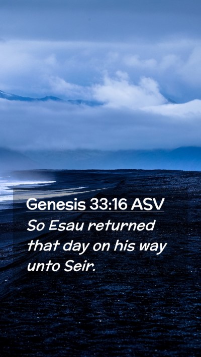 Picture 02 - Genesis 33:16 ASV Mobile Phone Wallpaper - So Esau returned that day on his way unto - Mobile Bible Verse Wallpaper