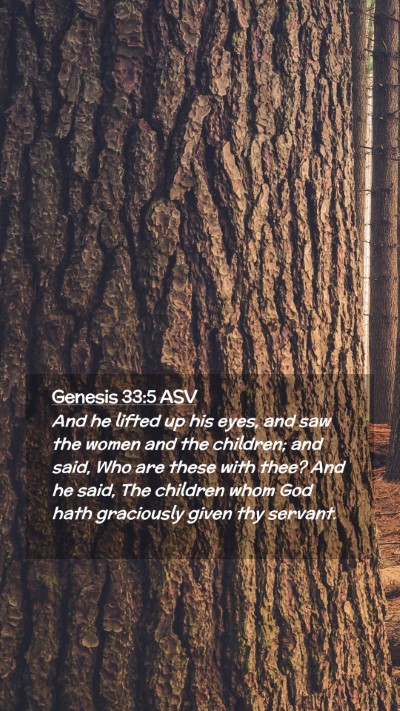 Picture 02 - Genesis 33:5 ASV Mobile Phone Wallpaper - And he lifted up his eyes, and saw the women and - Mobile Bible Verse Wallpaper