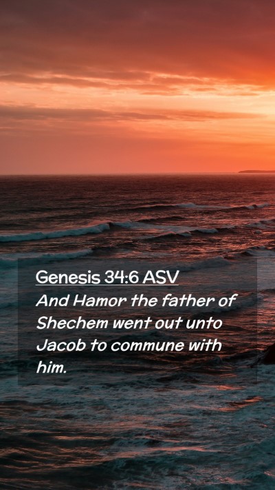 Picture 02 - Genesis 34:6 ASV Mobile Phone Wallpaper - And Hamor the father of Shechem went out unto - Mobile Bible Verse Wallpaper