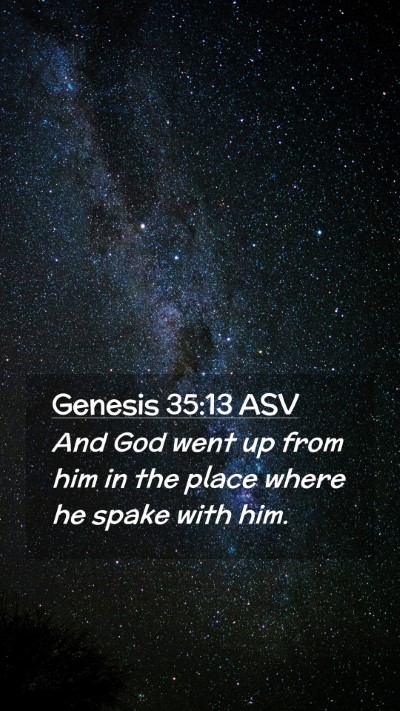 Picture 02 - Genesis 35:13 ASV Mobile Phone Wallpaper - And God went up from him in the place where he - Mobile Bible Verse Wallpaper