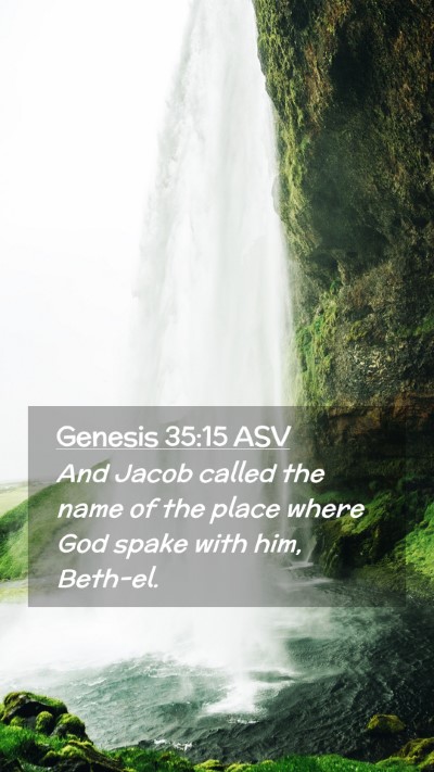 Picture 02 - Genesis 35:15 ASV Mobile Phone Wallpaper - And Jacob called the name of the place where God - Mobile Bible Verse Wallpaper