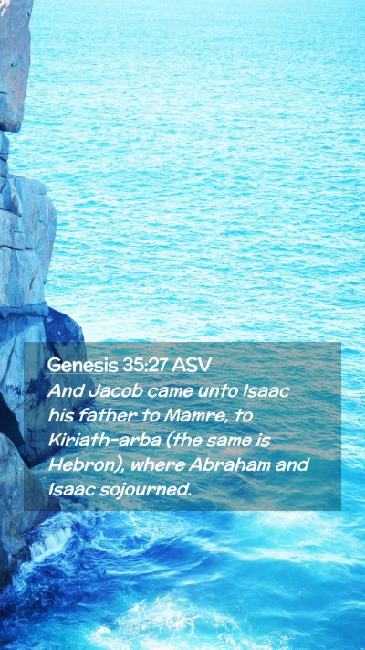 Picture 02 - Genesis 35:27 ASV Mobile Phone Wallpaper - And Jacob came unto Isaac his father to Mamre, to - Mobile Bible Verse Wallpaper