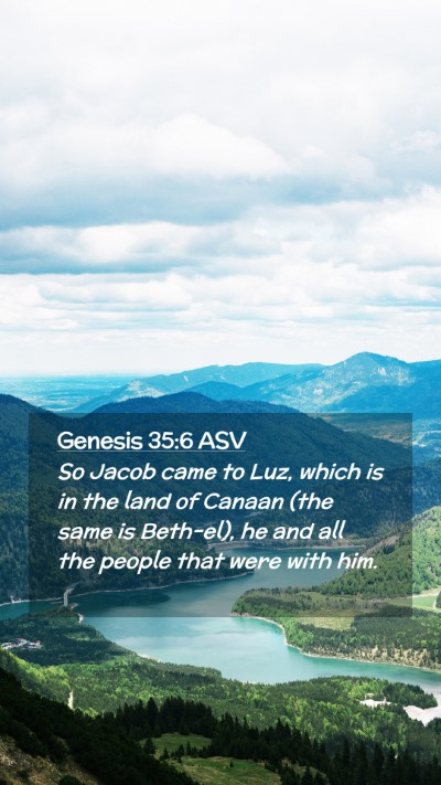 Picture 02 - Genesis 35:6 ASV Mobile Phone Wallpaper - So Jacob came to Luz, which is in the land of - Mobile Bible Verse Wallpaper