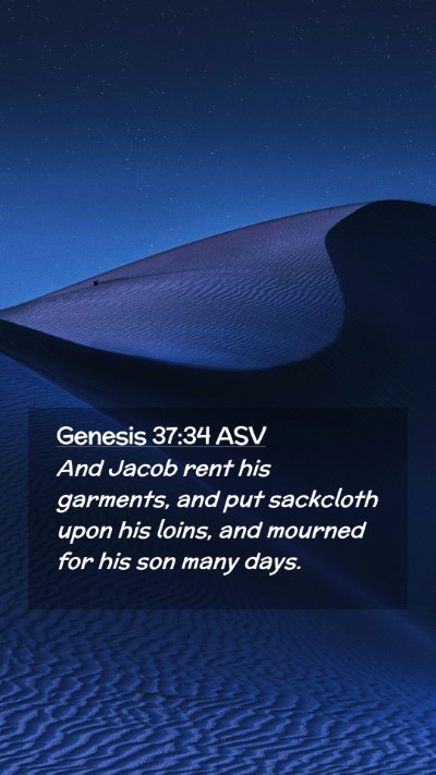 Picture 02 - Genesis 37:34 ASV Mobile Phone Wallpaper - And Jacob rent his garments, and put sackcloth - Mobile Bible Verse Wallpaper