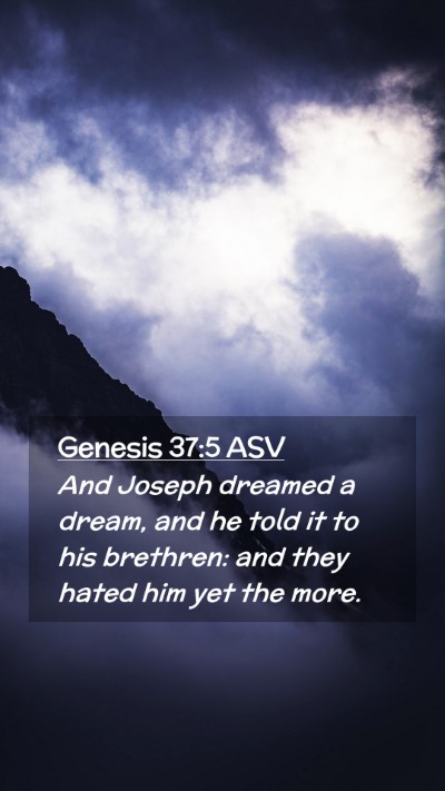 Picture 02 - Genesis 37:5 ASV Mobile Phone Wallpaper - And Joseph dreamed a dream, and he told it to his - Mobile Bible Verse Wallpaper