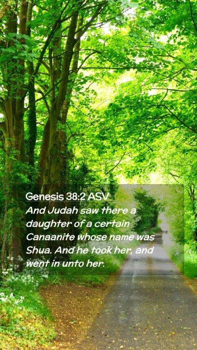 Picture 02 - Genesis 38:2 ASV Mobile Phone Wallpaper - And Judah saw there a daughter of a certain - Mobile Bible Verse Wallpaper