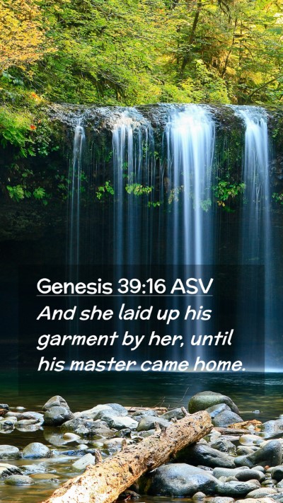 Picture 02 - Genesis 39:16 ASV Mobile Phone Wallpaper - And she laid up his garment by her, until his - Mobile Bible Verse Wallpaper
