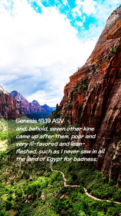 Picture 02 - Genesis 41:19 ASV Mobile Phone Wallpaper - and, behold, seven other kine came up after them, - Mobile Bible Verse Wallpaper