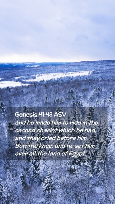 Picture 02 - Genesis 41:43 ASV Mobile Phone Wallpaper - and he made him to ride in the second chariot - Mobile Bible Verse Wallpaper