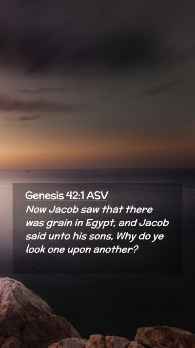 Picture 02 - Genesis 42:1 ASV Mobile Phone Wallpaper - Now Jacob saw that there was grain in Egypt, and - Mobile Bible Verse Wallpaper