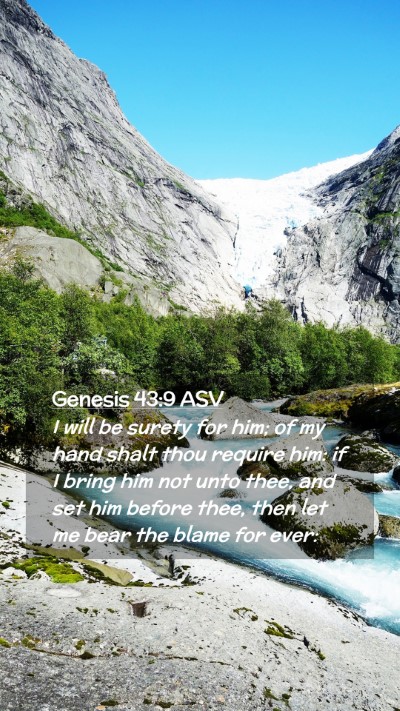 Picture 02 - Genesis 43:9 ASV Mobile Phone Wallpaper - I will be surety for him; of my hand shalt thou - Mobile Bible Verse Wallpaper