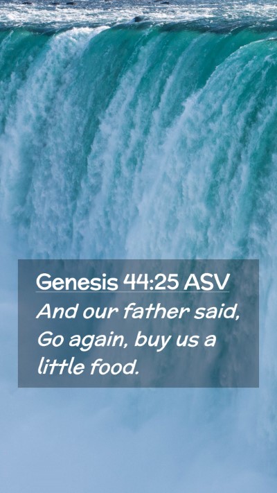 Picture 02 - Genesis 44:25 ASV Mobile Phone Wallpaper - And our father said, Go again, buy us a little - Mobile Bible Verse Wallpaper