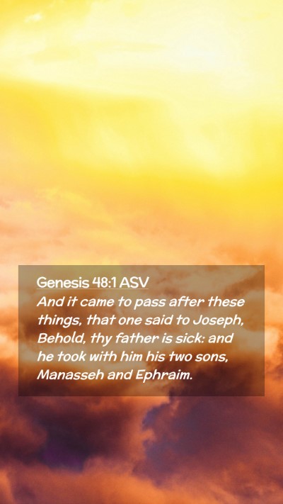 Picture 02 - Genesis 48:1 ASV Mobile Phone Wallpaper - And it came to pass after these things, that one - Mobile Bible Verse Wallpaper