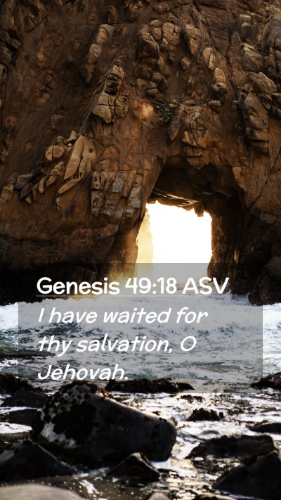 Picture 02 - Genesis 49:18 ASV Mobile Phone Wallpaper - I have waited for thy salvation, O - Mobile Bible Verse Wallpaper