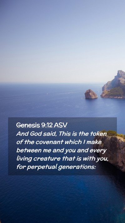 Picture 02 - Genesis 9:12 ASV Mobile Phone Wallpaper - And God said, This is the token of the covenant - Mobile Bible Verse Wallpaper