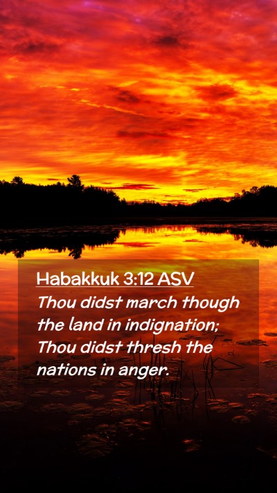 Picture 02 - Habakkuk 3:12 ASV Mobile Phone Wallpaper - Thou didst march though the land in indignation; - Mobile Bible Verse Wallpaper