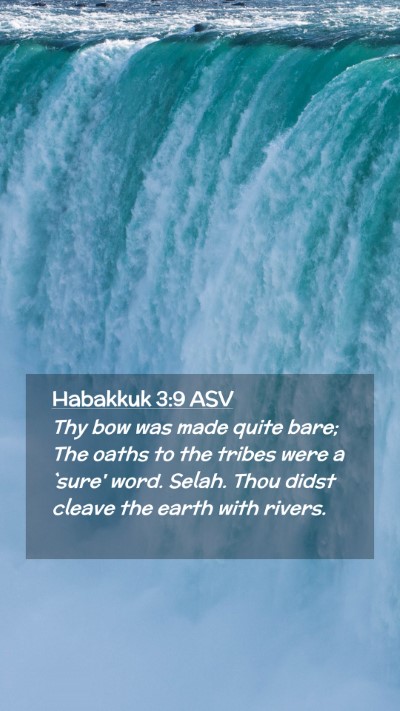 Picture 02 - Habakkuk 3:9 ASV Mobile Phone Wallpaper - Thy bow was made quite bare; The oaths to the - Mobile Bible Verse Wallpaper