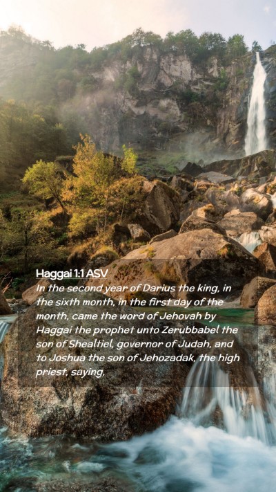 Picture 02 - Haggai 1:1 ASV Mobile Phone Wallpaper - In the second year of Darius the king, in the - Mobile Bible Verse Wallpaper
