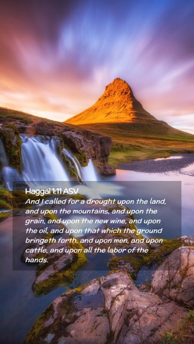 Picture 02 - Haggai 1:11 ASV Mobile Phone Wallpaper - And I called for a drought upon the land, and - Mobile Bible Verse Wallpaper