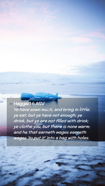 Picture 02 - Haggai 1:6 ASV Mobile Phone Wallpaper - Ye have sown much, and bring in little; ye eat, - Mobile Bible Verse Wallpaper