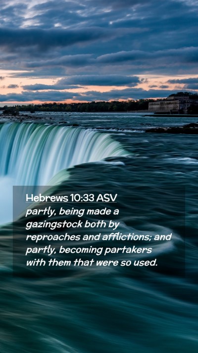 Picture 02 - Hebrews 10:33 ASV Mobile Phone Wallpaper - partly, being made a gazingstock both by - Mobile Bible Verse Wallpaper