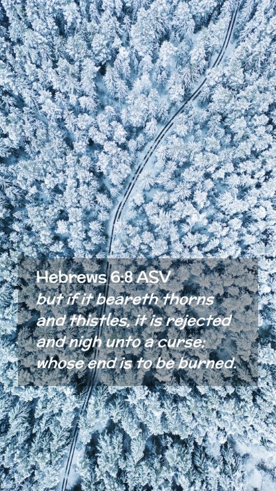 Picture 02 - Hebrews 6:8 ASV Mobile Phone Wallpaper - but if it beareth thorns and thistles, it is - Mobile Bible Verse Wallpaper