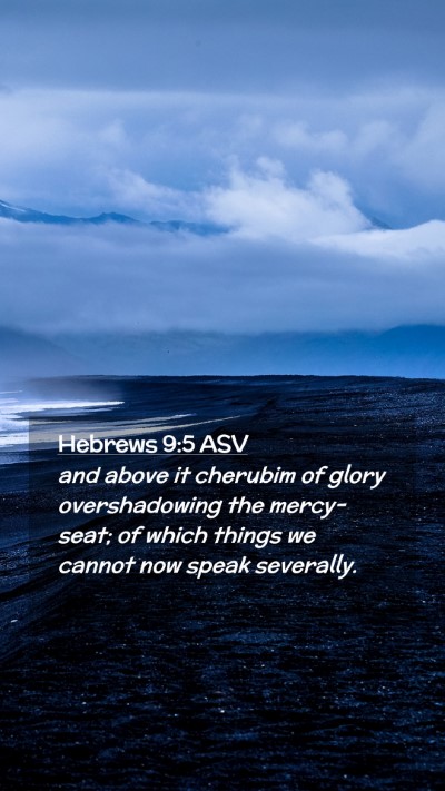 Picture 02 - Hebrews 9:5 ASV Mobile Phone Wallpaper - and above it cherubim of glory overshadowing the - Mobile Bible Verse Wallpaper