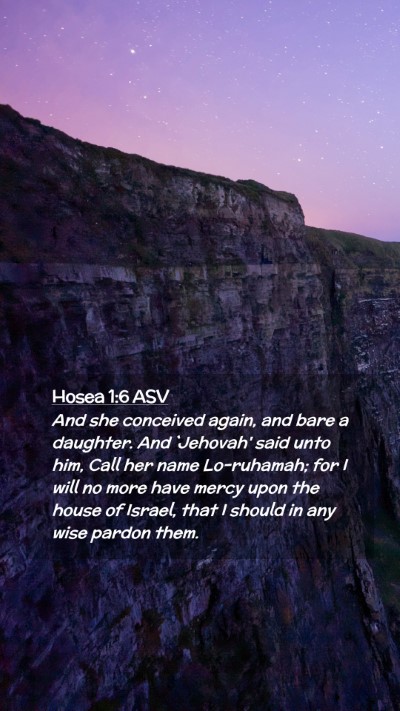 Picture 02 - Hosea 1:6 ASV Mobile Phone Wallpaper - And she conceived again, and bare a daughter. And - Mobile Bible Verse Wallpaper