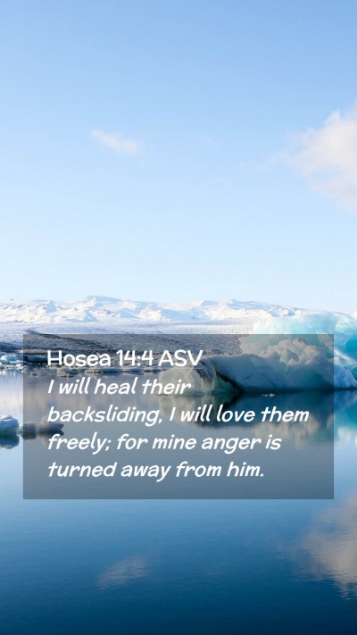 Picture 02 - Hosea 14:4 ASV Mobile Phone Wallpaper - I will heal their backsliding, I will love them - Mobile Bible Verse Wallpaper