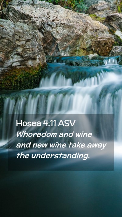 Picture 02 - Hosea 4:11 ASV Mobile Phone Wallpaper - Whoredom and wine and new wine take away the - Mobile Bible Verse Wallpaper