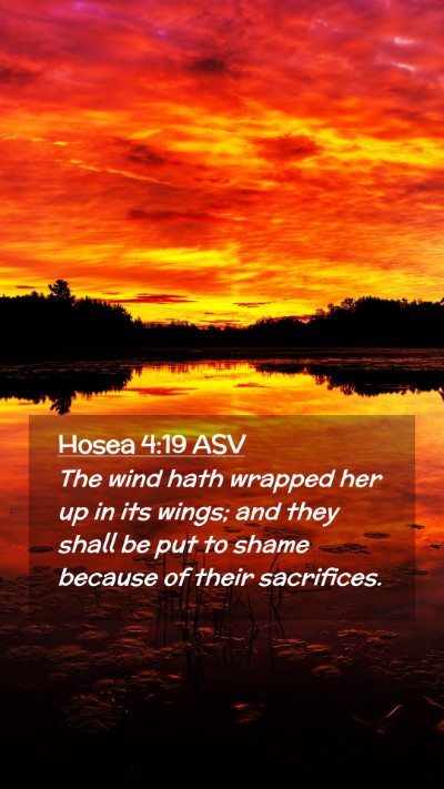 Picture 02 - Hosea 4:19 ASV Mobile Phone Wallpaper - The wind hath wrapped her up in its wings; and - Mobile Bible Verse Wallpaper