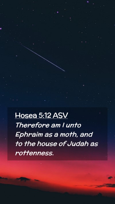 Picture 02 - Hosea 5:12 ASV Mobile Phone Wallpaper - Therefore am I unto Ephraim as a moth, and to the - Mobile Bible Verse Wallpaper