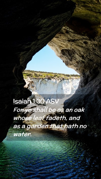 Picture 02 - Isaiah 1:30 ASV Mobile Phone Wallpaper - For ye shall be as an oak whose leaf fadeth, and - Mobile Bible Verse Wallpaper