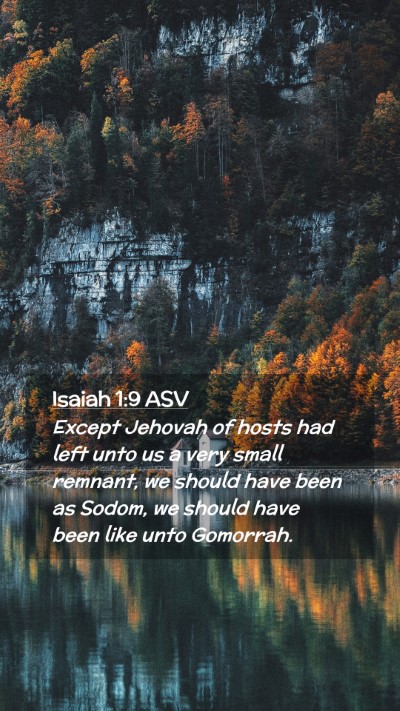 Picture 02 - Isaiah 1:9 ASV Mobile Phone Wallpaper - Except Jehovah of hosts had left unto us a very - Mobile Bible Verse Wallpaper